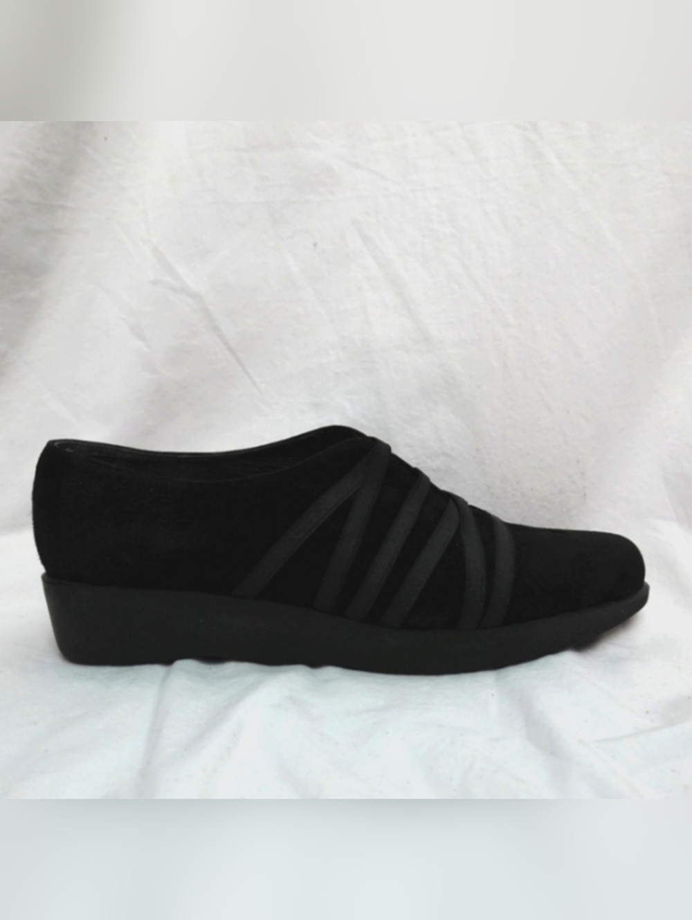 STUART WEITZMAN Black Suede Slip-on Sneakers, size 8.5M
